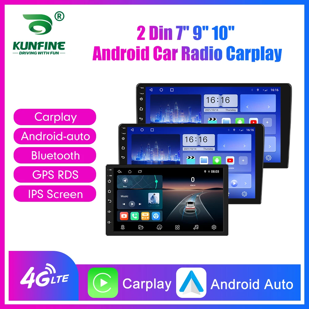 2 Din Car Radio Carplay Android Auto 7 9 10 Inch 4G 64G Universal Multimedia Player DSP AM RDS AHD GPS WIFI