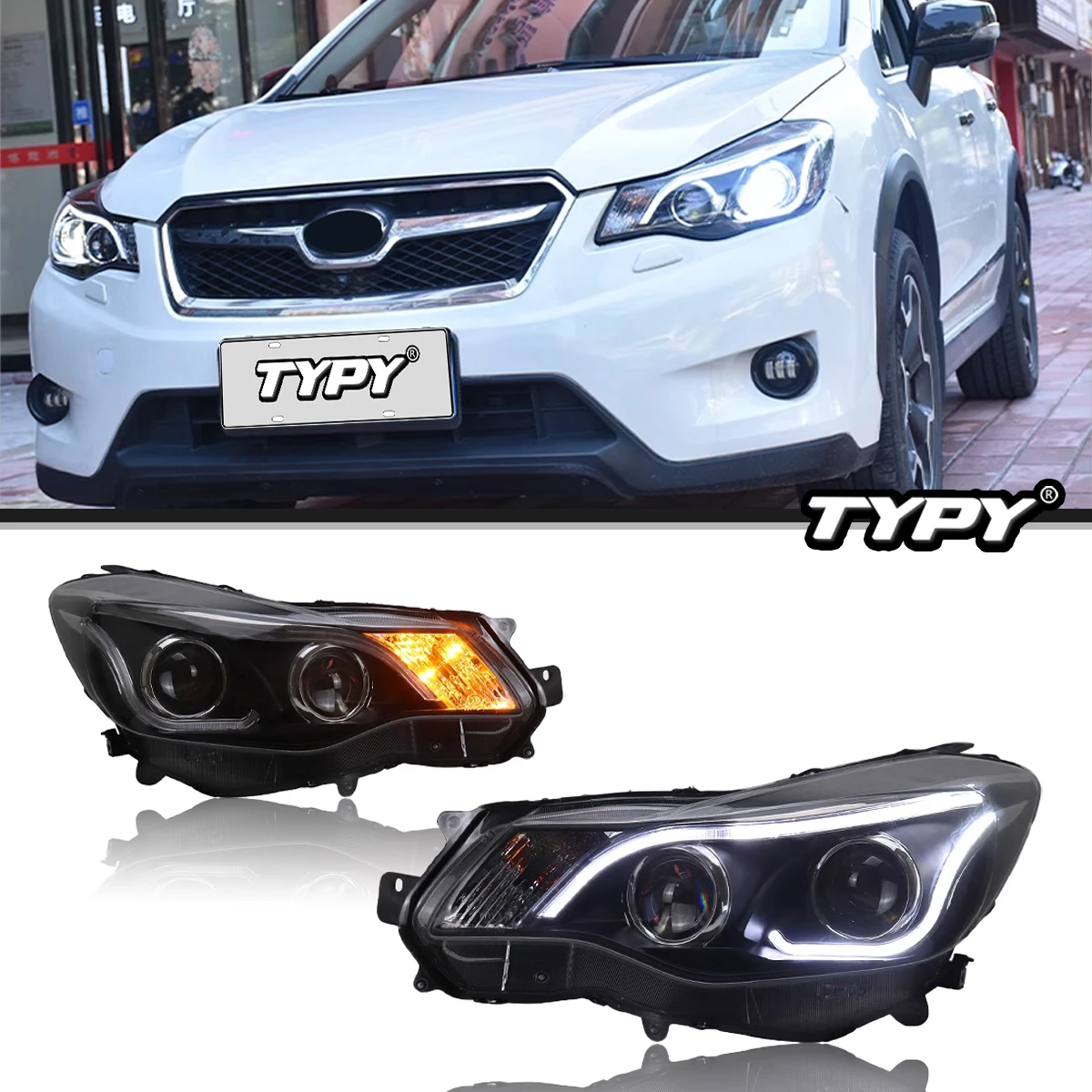 

TYPY Car Headlights For Subaru XV 2012-2017 LED Car Lamps Daytime Running Lights Dynamic Turn Signals Car Accessories