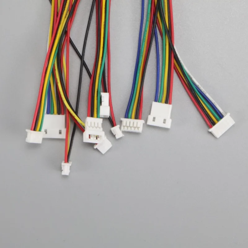 10 Pcs Mini Micro JST Plug Connector Set with Wires (100mm, Assorted Pin Options)