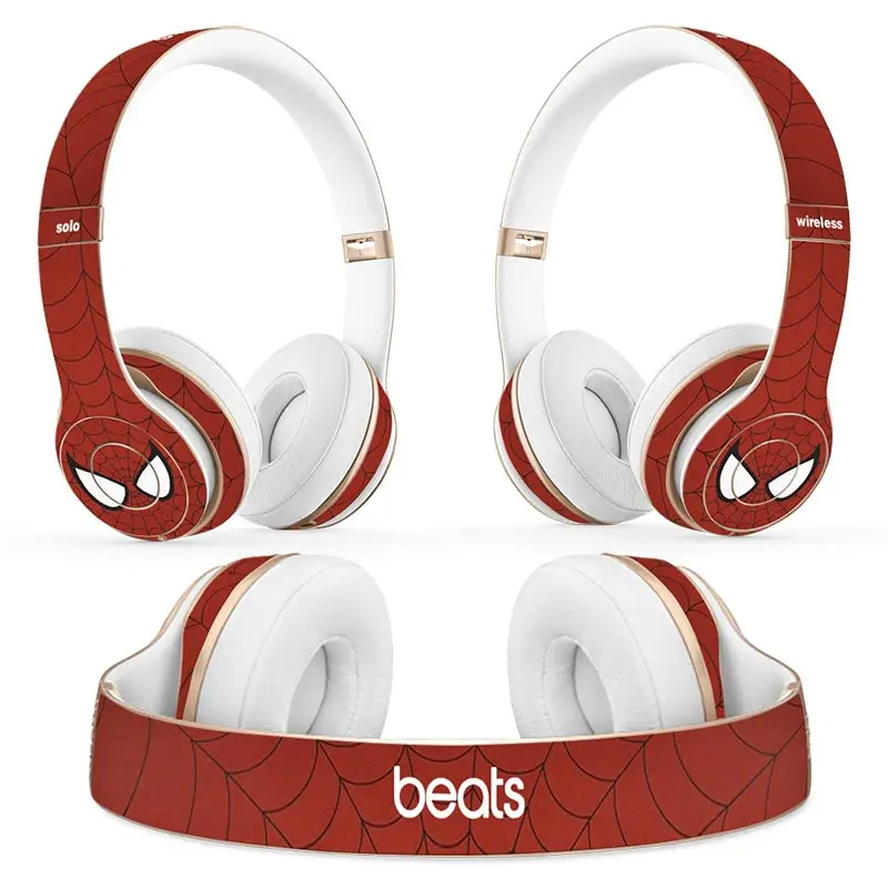 Marvel Iron man Spiderman Headphone Sticker skin for Beats Solo 2 Wireless Headphone skin sticker For solo2 solo3 vinyl sticker 