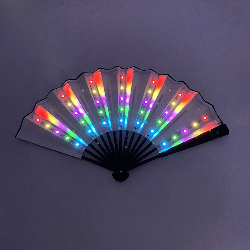 

Glowing LED Fans Rave Music Dance Performance Decoractive Props Flash Folding Fans