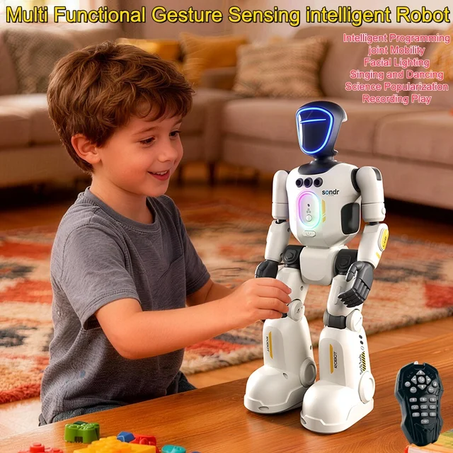 Intelligent Robot RC Robots Smart Dancing RC Robot Joint Mobility Breathing Light Recording Function Smart RC Robot Gifts 2