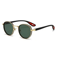 Vintage designer lunettes de soleil en plein air hommes rond mode plastique titane haute qualité lunettes de soleil homme Protection UV lunettes femme 6
