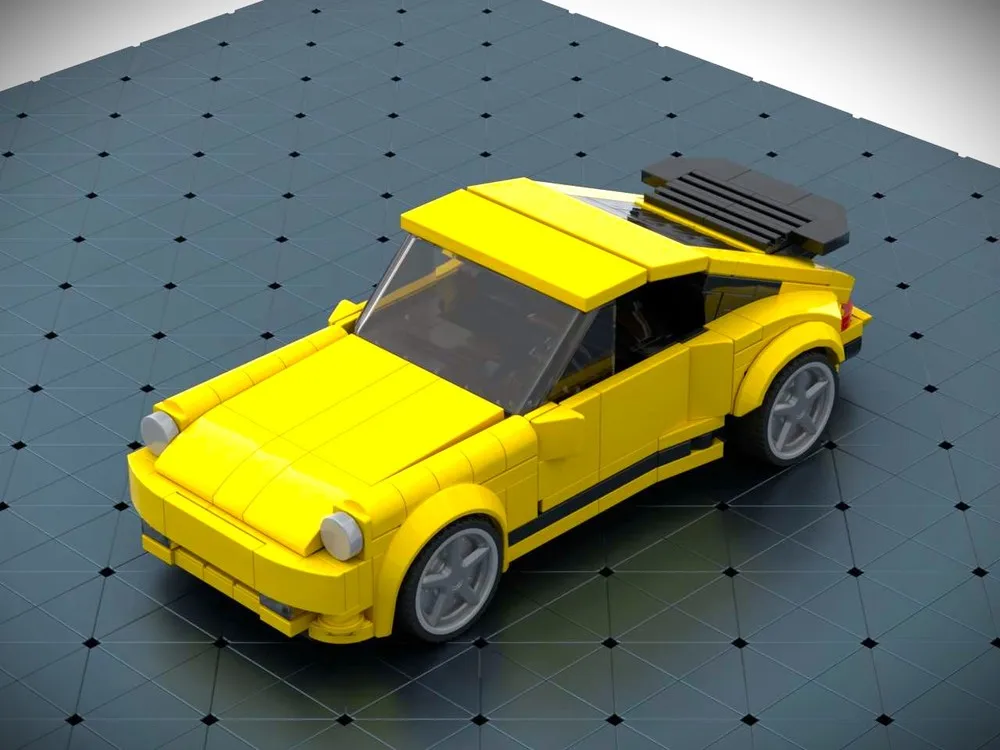 Klassische Kreative Garage DIY 317-teiliges MOC RUF CTR Yellowbird Bausteine-Set Montage-Spielzeug Kindergeburtstagsgeschenke 8 Steckpunkte