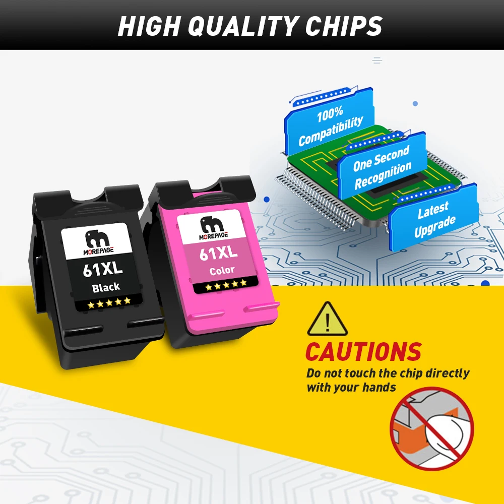 QSYRAINBOW Compatible Ink Cartridge For HP 61XL Envy 4500 4502 5530 & Deskjet 2540 2541 2542 2543 2544 2546 2050 For printer supplies ink cartridge inkjet ink cartridge
