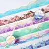 1Roll Watercolour Swoosh PET Bronzing Tape Colour Land Adhesives Backing Purple Gold Stars Sky Handbook Scrapbook 35mm*2m 1