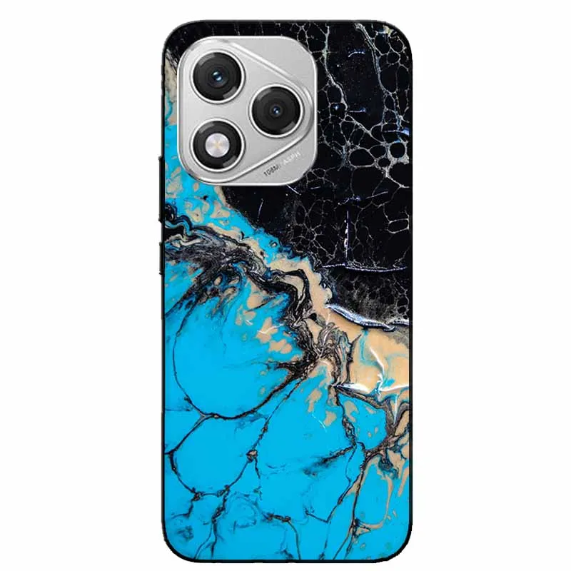 Marble Painted Silicone Back Cover Case – Premium Design