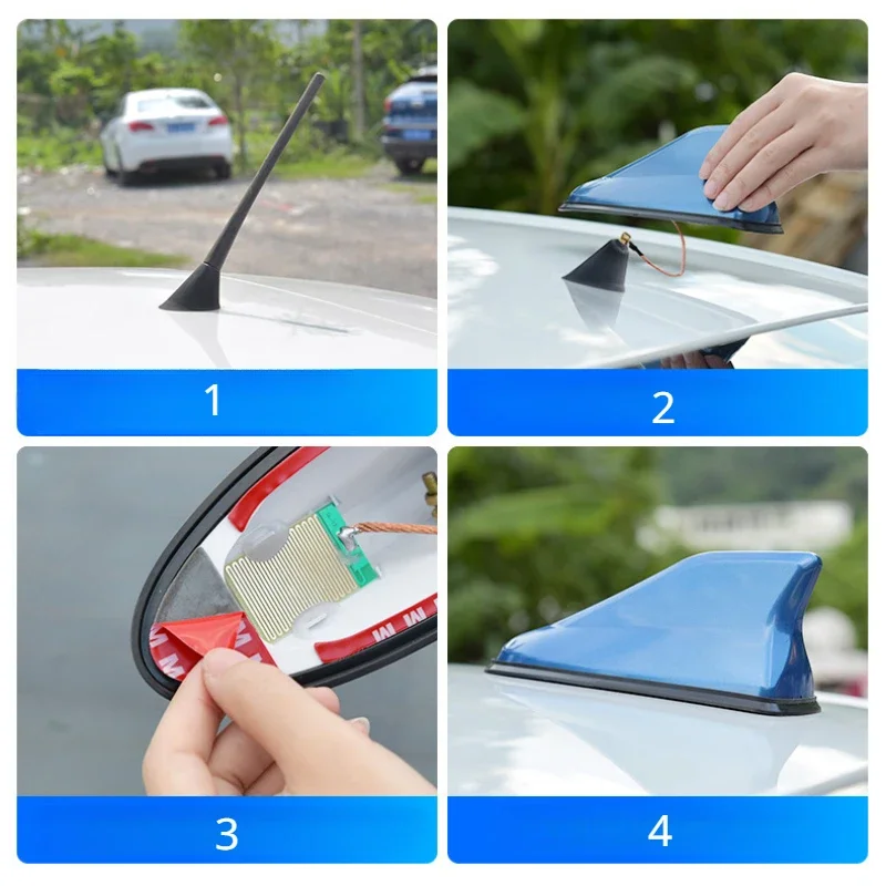 Car Antennas Shark Fin Antenna Auto Radio Signal Aerials Roof Antennas for universal car model Car Styling,car antennas