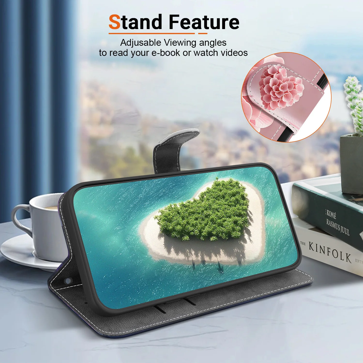 Magnetic Leather Wallet with Card Slot - Stylish and Secure Wallet Cover