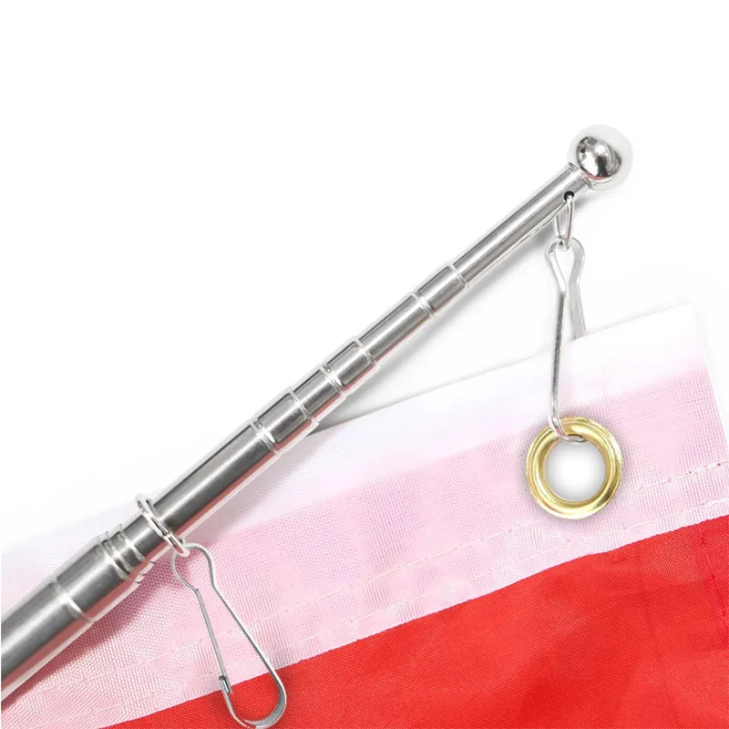 20Pcs Stainless Steel Extendable Pole 1.2M Portable Handheld Flag Pole Telescopic Pointer for Presentations Tour Guide Banner