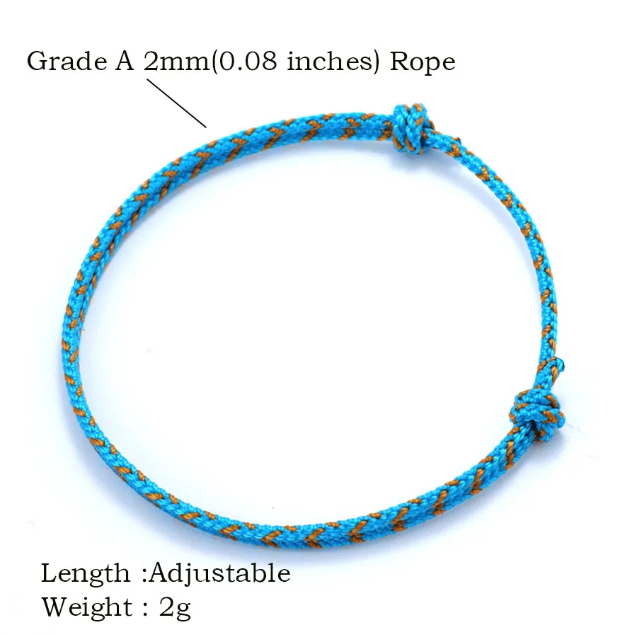 Adjustable Lucky Rope Bracelet for Men