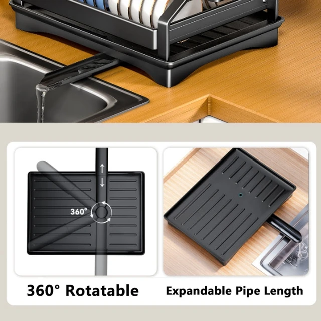 주방의 혼란을 정리하는 혁신적인 2단 식기 건조 랙