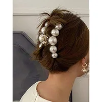 2026 E5934 Pearl Decorated Fashion Hair Clip Duckbill Hair Clamp Hair Clip Elegant Hair Accessories Cross-Border Shipping