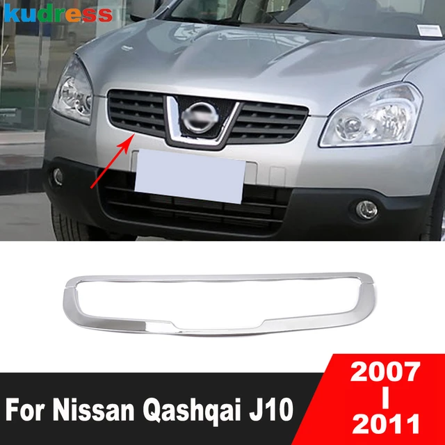 For Nissan Qashqai J10 2007 2008 2009 2010 2011 ABS Chrome Front Racing  Grille Around Cover Trim Molding Strip Car Accessories - AliExpress