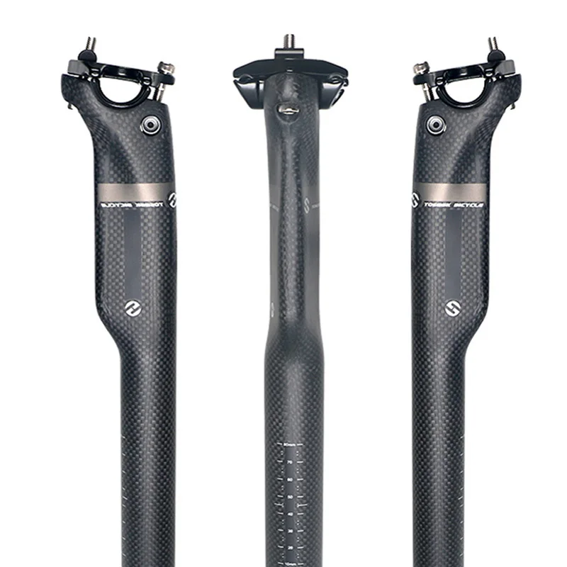

TOSEEK Bike Seatpost Full Carbon Seat Tube MTB Bicycle Seatpost 27.2/30.8/31.6*350/400mm Mountain Bike Carbon Fiber Seat Tube