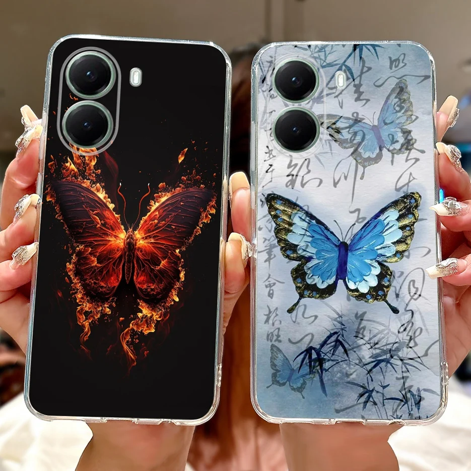 Stylish Painted Clear Silicone Soft TPU Phone Case Cover Shell Coque
