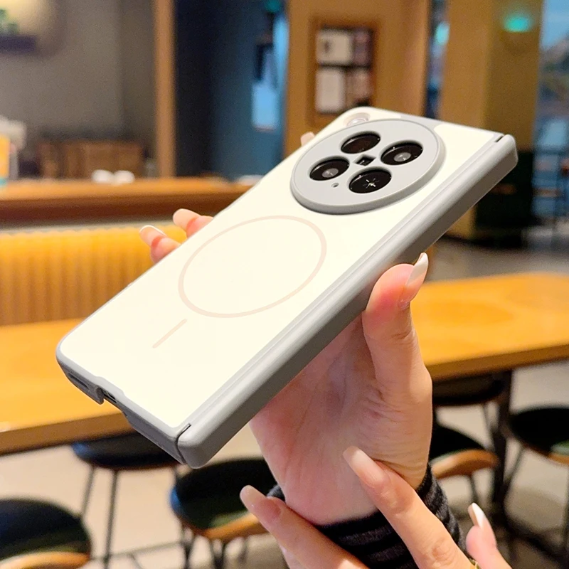 Magnetic Wireless Charging Matte Case with Double Hinge