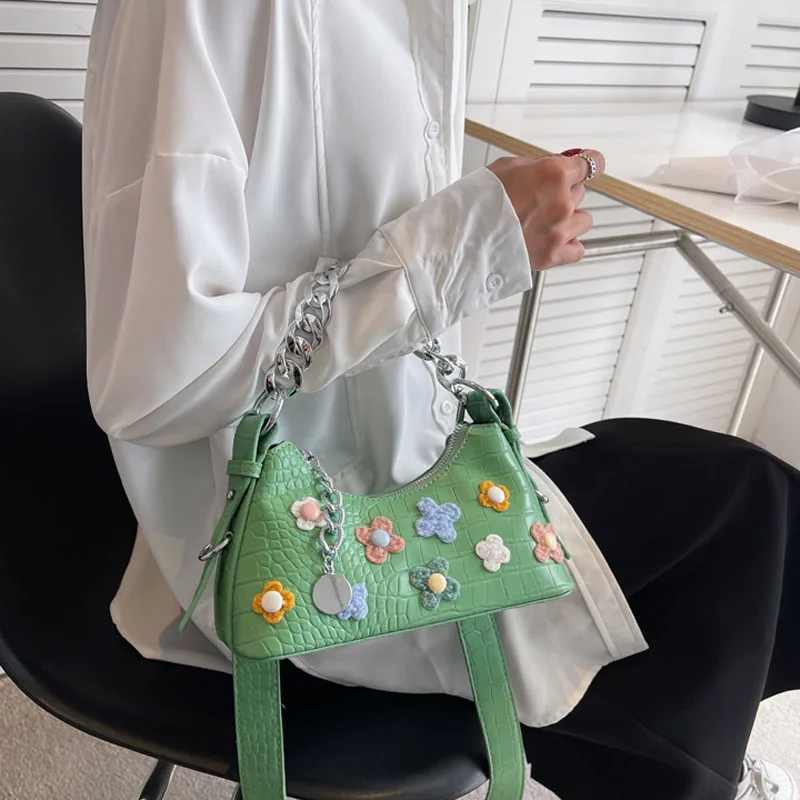 fashion shoulder bag for women leather Messenger Bag Flowers Bags for Girls Mini Coin Purse Beach Handbags