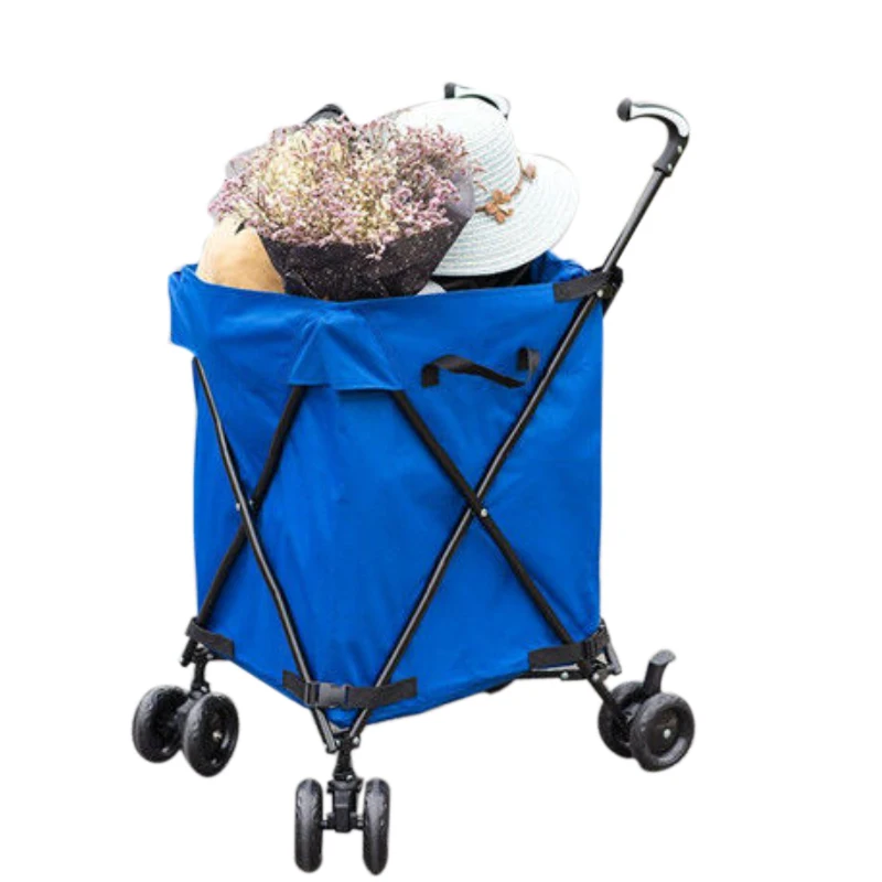 Grocery Push Cart With Folding Ability Small Size Shopping Cart