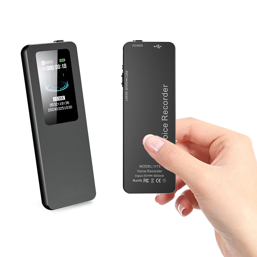V73 Voice Activated Recording Device Dictaphone Digital Voice Recorder for Lectures Meetings 31Hours Record with Noise Reduction