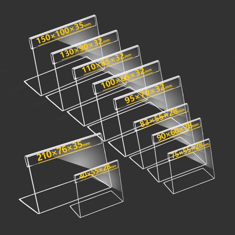 10pcs L Shape Table Sign Display Stand Name Price Card Holder For