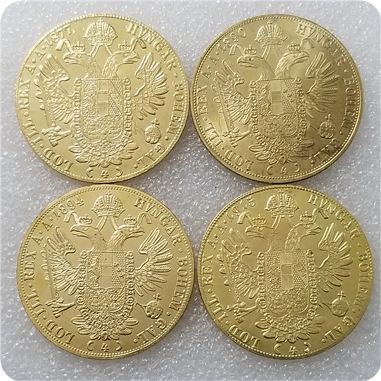 Austria 1877 1890 1894 1915 Oro Argento Dollari Da Collezione Moneta Decorazione Della Casa Artigianato Monete D'Argento Ornamenti Da Tavolo Regali