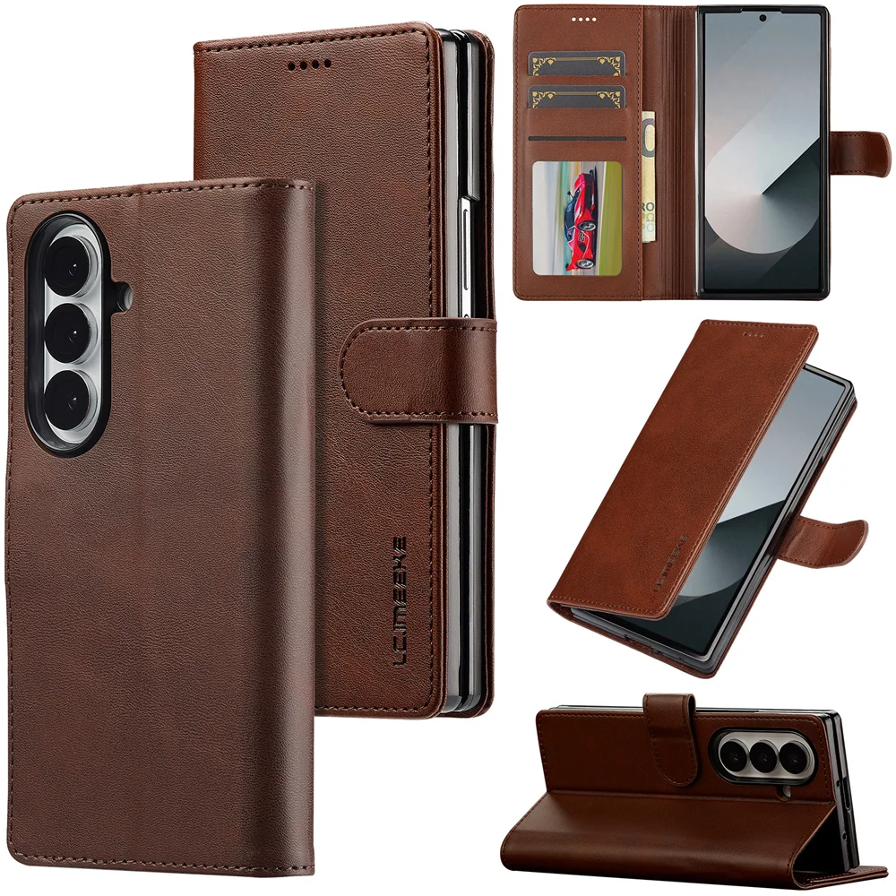 Premium Wallet Case with Card Holder - Flip Book PU Leather Cover