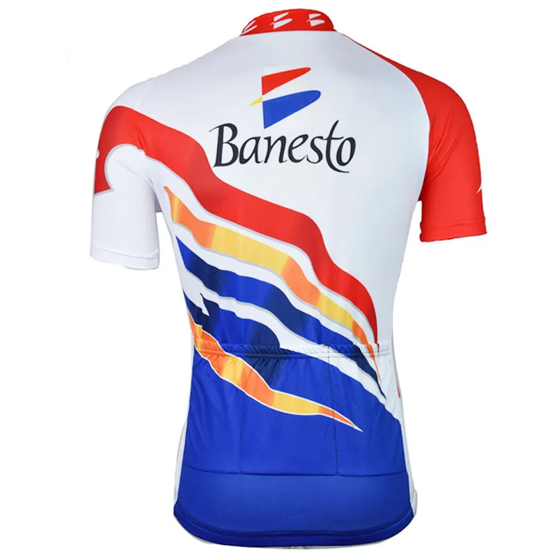 Retro Team Men Short Sleeved Cycling Jersey Summer Breathable Classic Bike Clothing 3