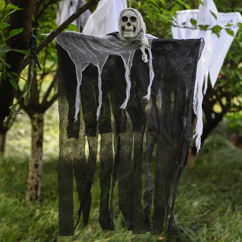 

85cm Halloween Hanging Grim Reapers,Halloween Skeleton Flying Ghost for Haunted House Prop Décor,Halloween Outdoor Indoor Decors