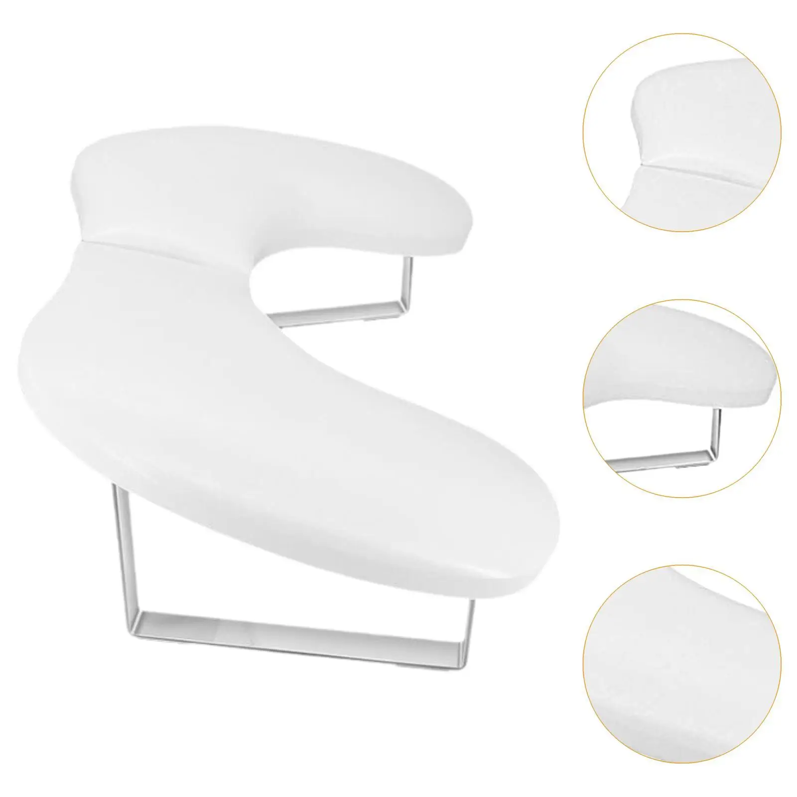 PU U Shape Nail Arm Rest with Detachable Bracket for Salons Acrylic Nails