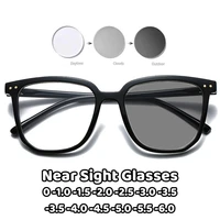 Ultra Light Unisex Glasses Photochromic Myopia Glasses Irregular Eyeglass Blue Light Blocking Eye Protection Near Sight Glasses 1