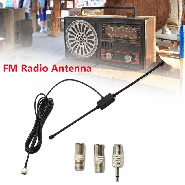 Antenne FM/DAB+ Télescopique 75 Ohm - Base Magnétique, Réception 70-860 MHz - Pour Chaîne Hi-fi, Radio Portable, Tuner