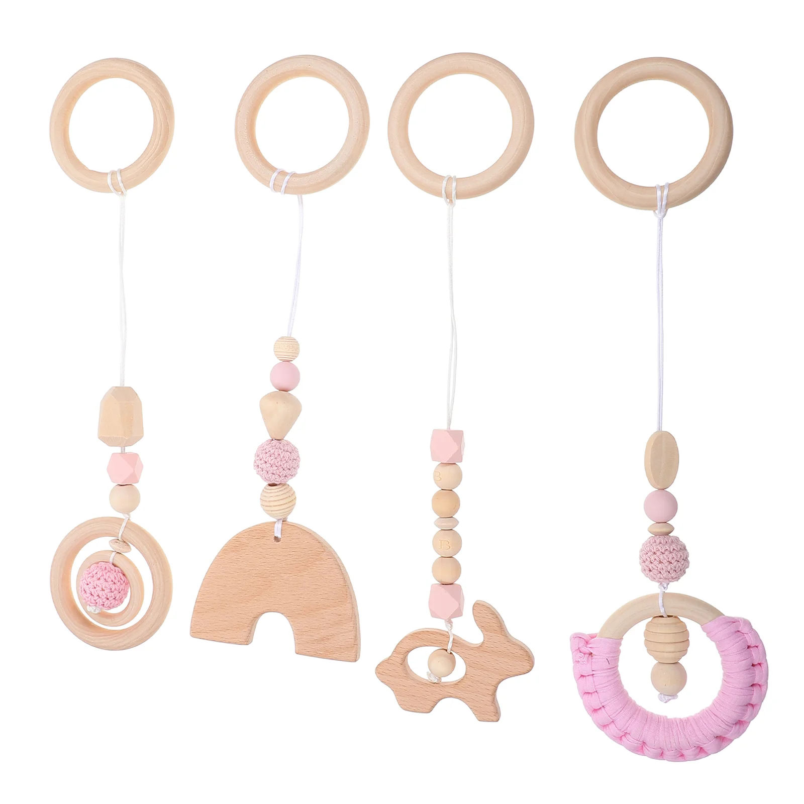 

4 Pcs Newborn Toy Toddler Toys Baby Fitness Stand Hanging Infant Gym Stroller Rack Pendants Room Decors Ornament Child
