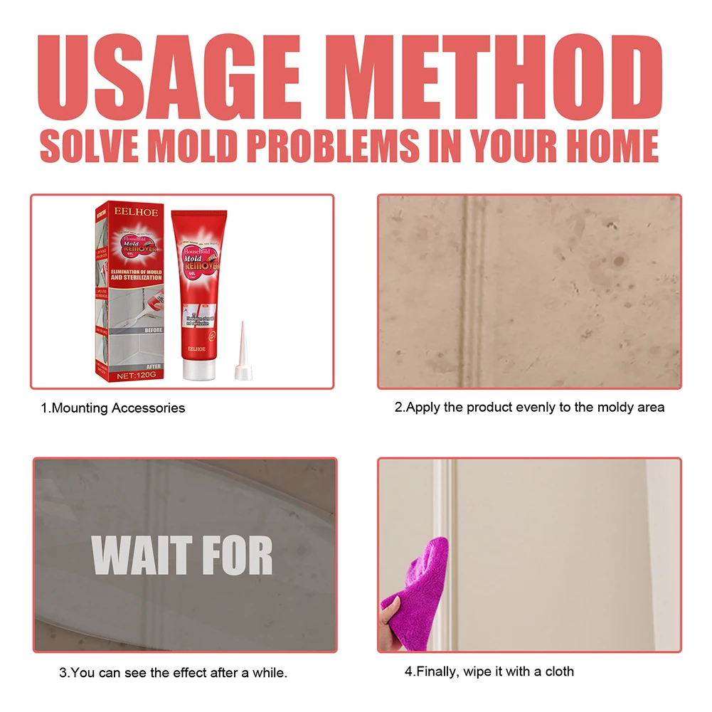 Mildew Remover Cleaner 1-10PCS Wall Mold Mildew Remover Cleaner Caulk Gel Pool Tile Gap Spot Mold Remover Washing Machine Bathroom Mildew Gel mildew remover cleaner