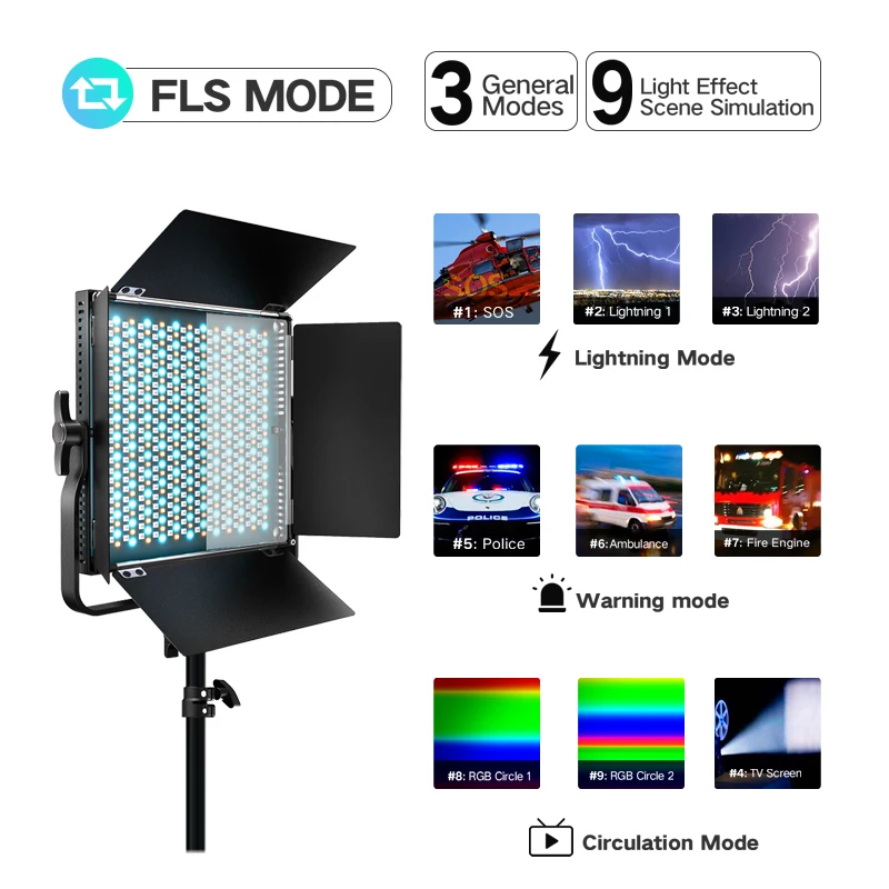 Pixel K80 RGB LED Photo Studio Light with APP Control Video Panel