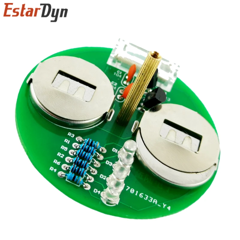 Diy Electronic Kit LED Gyro DIY Welding Kit Rotating Lantern Inline Components Diy Electronic Sodering Project(without Battery)