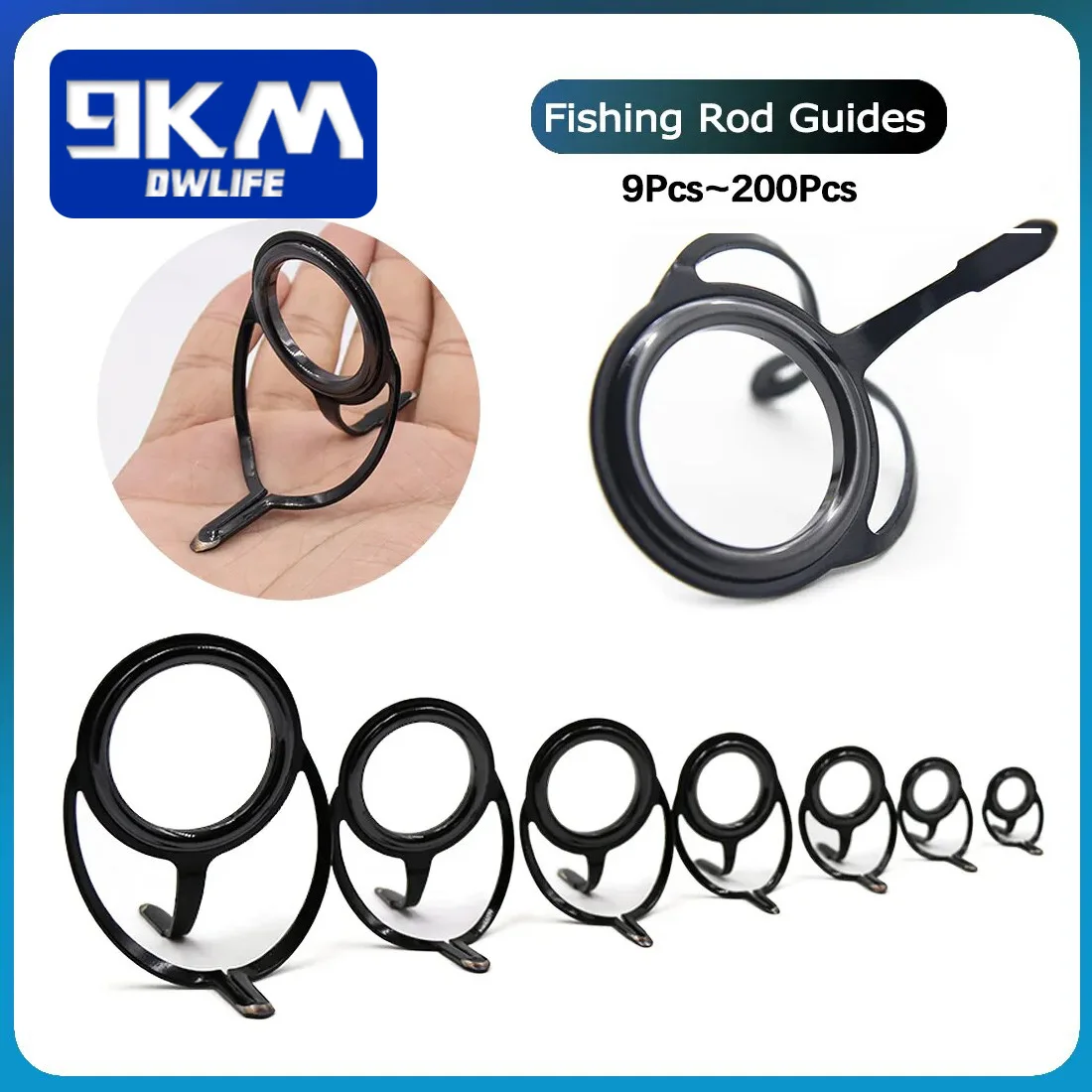 Fishing Rod Repair Kit Spinning Rod Building Components Stainless Steel  Casting Fishing Rod Guides Replacement Set Tackle 4~38mm - AliExpress