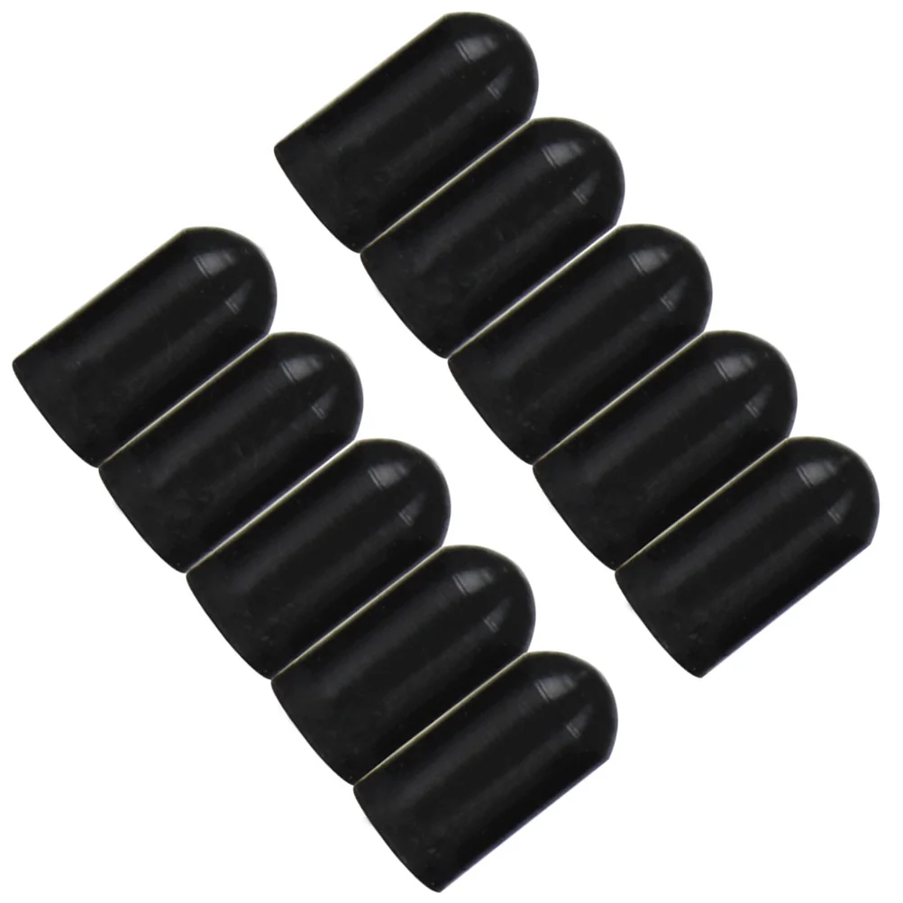 

10pcs Silicone Drumstick Silent Tips Mute Drum Stick Mallet Protectors Covers Drumstick Practice Tips (Black)