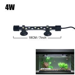 LED Aquarium Plant Grow Light - Waterproof Underwater Lighting - UK Plug (18cm White Light)