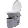 Composting Toilet Close Quarters Spider Handle Design Easy Install No Odor Huge Capacity Effective Empty White 20.98"D x 19.02"W 1