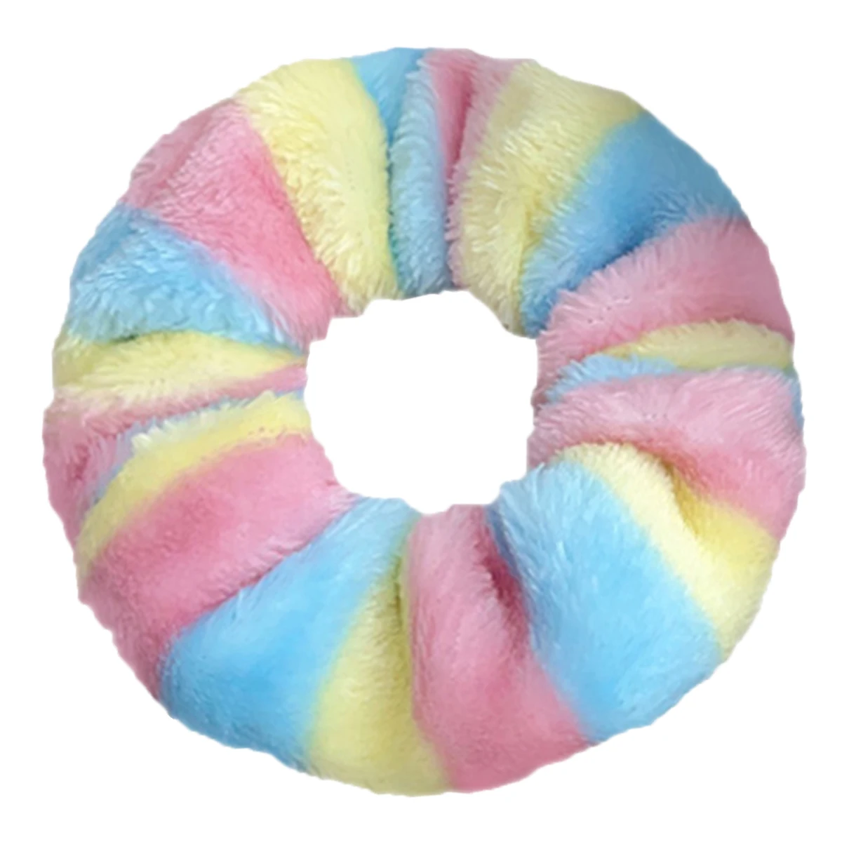 5 teile/los Haarband Pelzigen Elastische Band Frauen Mädchen Pferdeschwanz Halter Zubehör Plüsch Faux Pelz Weiche Bunte Patch Warme – Detail 4