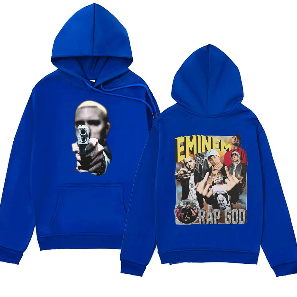 The Eminem Show Graphic Printed Hoodie Men's Women's Fashion Hip Hop Hooded Sweatshirts 2024 New Spring Long-sleeved Pullover