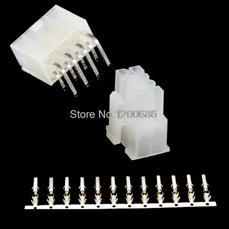 

2*4PIN 8PIN Kit Pitch 4.2MM Curved Solid Needle 90 degree 5557 Double Row connector