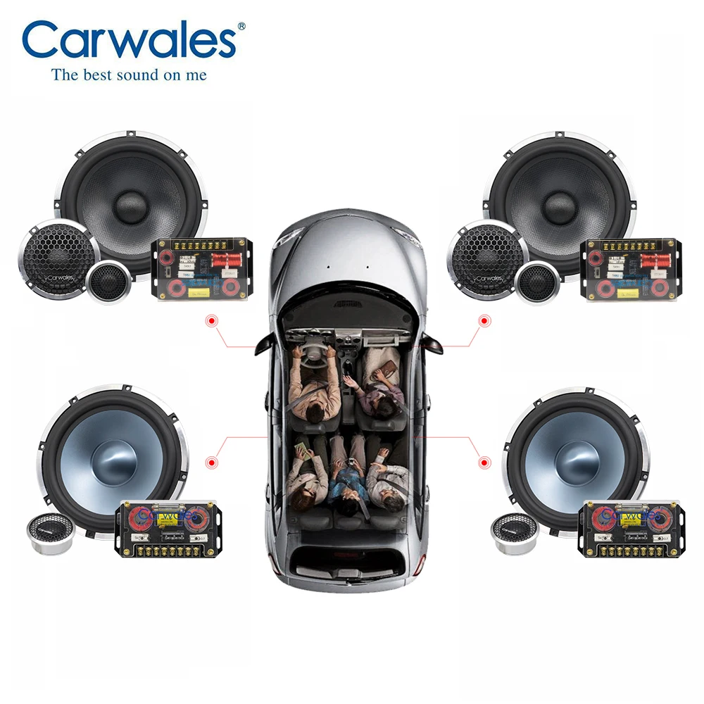 1kit 6.5Inch 3 Way Full Combination Speaker Kit Audio Sound System Set