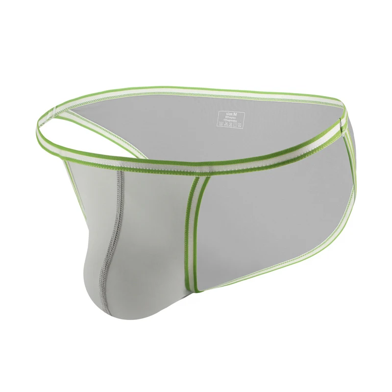 6PCS Men Underwear High Elasti Low Waist High Fork Briefs Solid Color Youth Thin Breathable Ice Silky Sexy Briefs Underpants