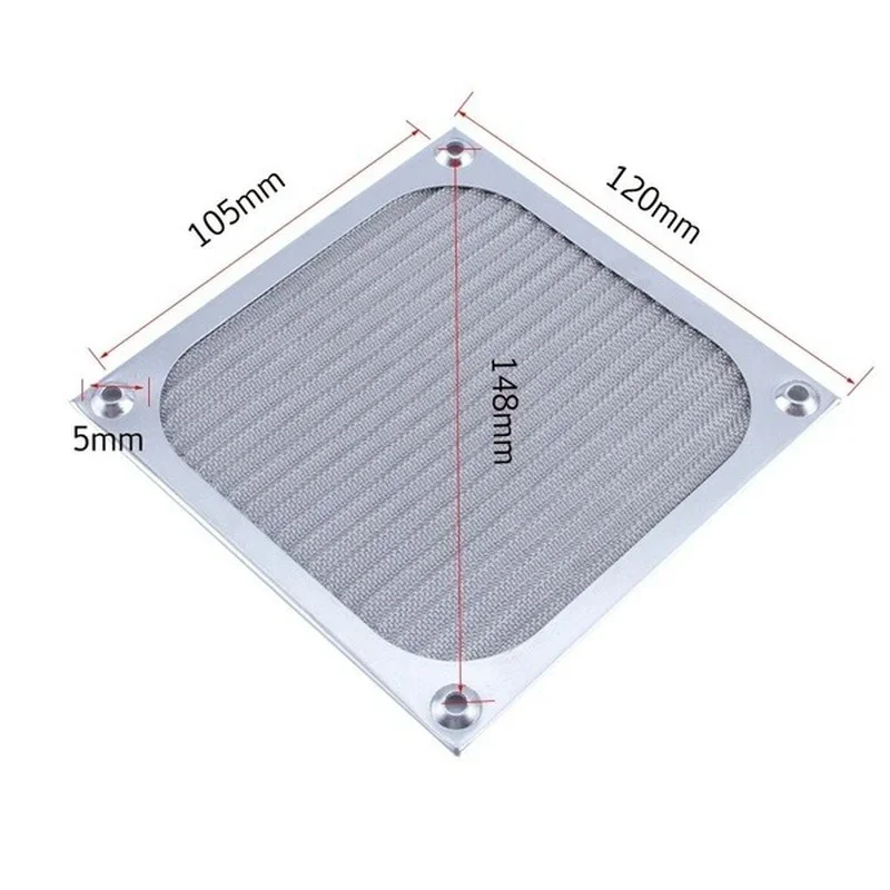 120mm PC Computer Fan Cooling Dustproof Dust Filter Case Aluminum Grill Guard