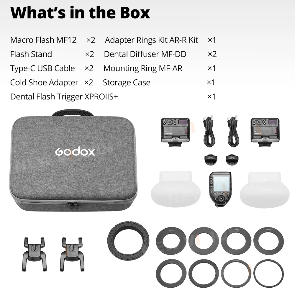 Godox MF12-DK1 MF12 Dental Flash System TTL Flash 2.4 GHz Wireless Control Speedlight For Sony A6400、A74、A7R5andZV-E10