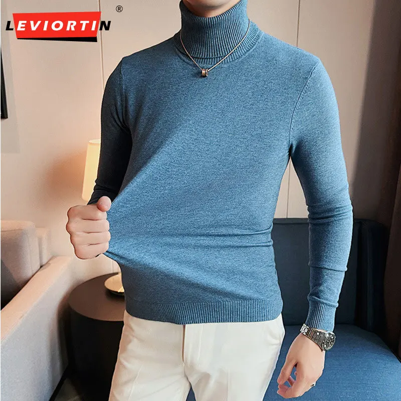 

Autumn and Winter New Sweater Feeling Pullover High Neck Half High Neck Knit Thin Sweater Underlay Slim Fit Solid Color Pullover