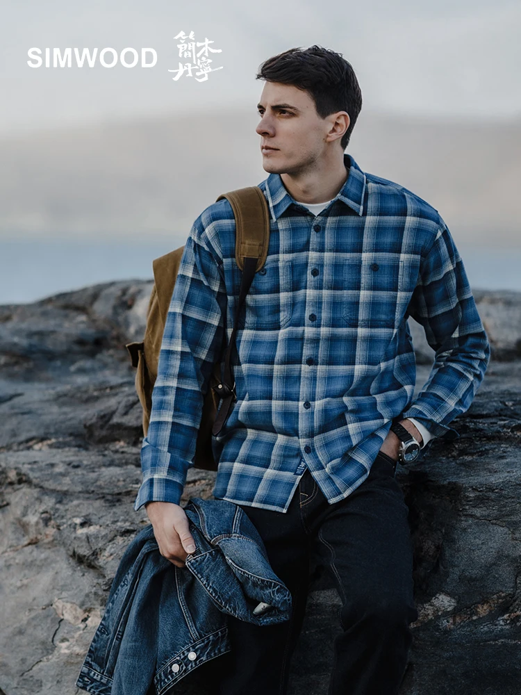 

Simwood Denim 220g Long Sleeved Casual Shirt
