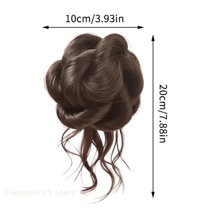 Nuovo Chignon Sintetico a Coda di Cavallo con Clip, Extension per Capelli Ricci e Voluminosi per Donna - immagine 6